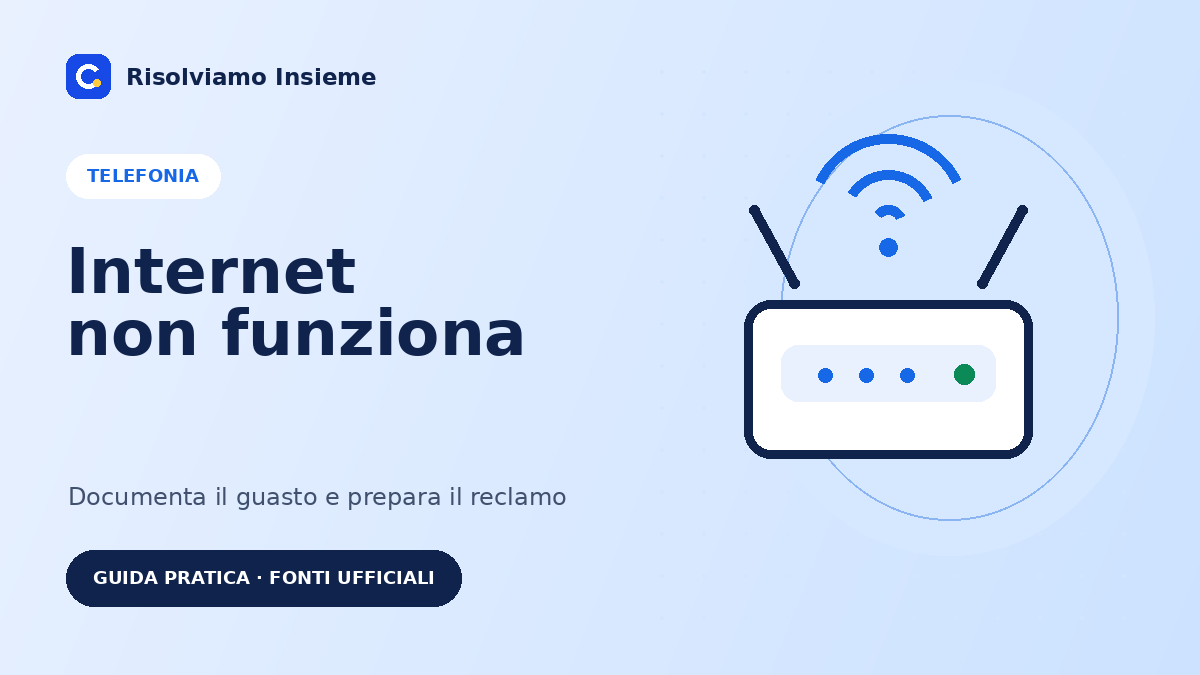 Illustrazione di un router per la guida ai disservizi della linea Internet
